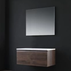 StoneArt Badmöbel-Set Milano ME-1000pro Eiche Dunkel 100x45 -Badmöbel Store bg14543 6ki7kpkb8usima