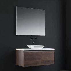 StoneArt Badmöbel-Set Milano ME-1000pro-2 Eiche Dunkel 100x45 -Badmöbel Store bg14551 3qfls4uwixyyh3