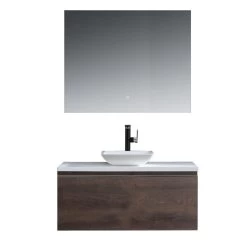 StoneArt Badmöbel-Set Milano ME-1000pro-2 Eiche Dunkel 100x45 -Badmöbel Store bg14551 5glmcxiy4hzcqb