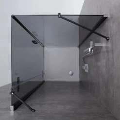 AWT Duschabtrennung LBS1505-B Schwarz 150x90 Links -Badmöbel Store bg14585 324943iquzd1lg7hnc