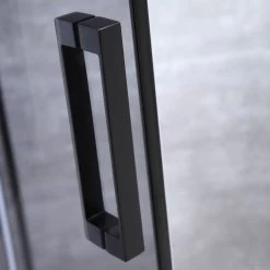 AWT Duschabtrennung LBR1006-B Schwarz 100x100 Links -Badmöbel Store bg14593 52488silbr3m5bdwt2