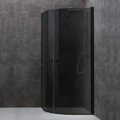 AWT Duschabtrennung LCR1000-B Schwarz 100x100 -Badmöbel Store bg14618 32570eij4amtflwb7w