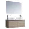 StoneArt Badmöbel-Set Milano ME-1200pro-6 Eiche Hell 120x45