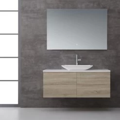 StoneArt Badmöbel-Set Brugge BU-1201pro-1 Eiche Dunkel 120x50 -Badmöbel Store bg14690 5i5muhwvxjiiqb