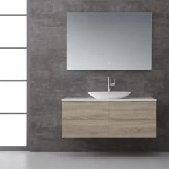 StoneArt Badmöbel-Set Brugge BU-1201pro-3 Eiche Hell 120x50 -Badmöbel Store bg14700 5mzgengnxe79iz