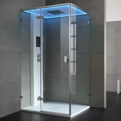 AWT Dampfdusche LD107F15 Weiß Glänzend 120x90 Links -Badmöbel Store bg14863 3