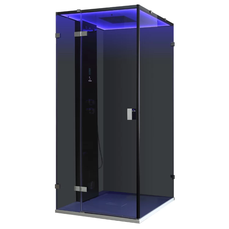 AWT Dampfdusche LD108F15 Schwarz 90x90 Links 1 AWT Dampfdusche LD108F15 Schwarz 90x90 Links