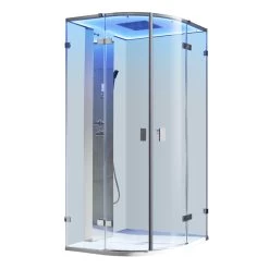 AWT Dampfdusche LD109F15 Silber 100x100