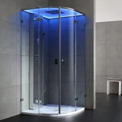 AWT Dampfdusche LD109F15 Silber 100x100 -Badmöbel Store bg14915 3