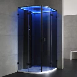 AWT Dampfdusche LD110F15 Schwarz 90x90 -Badmöbel Store bg14918 3