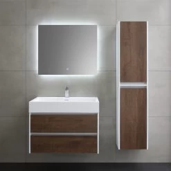 StoneArt Badmöbel-Set Mailand ML-0600 Eiche Dunkel 60x48 -Badmöbel Store bg14957 3oinafli74uxec