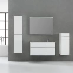 StoneArt Badmöbel-Set Venice VE-1010-I Weiß 100x52 Rechts -Badmöbel Store bg15389 358evwpbcjms58