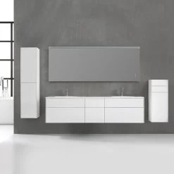 StoneArt Badmöbel-Set Venice VE-2000-I Weiß 200x52 -Badmöbel Store bg15403 3xndesamvyspjq