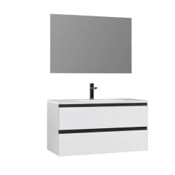 StoneArt Badmöbel-Set Monte Carlo MC-1000 Weiß 100x52