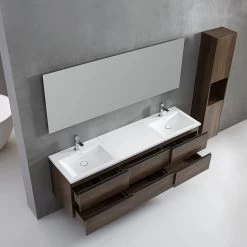 StoneArt Badmöbel-Set Monte Carlo MC-1800 Weiß 180x52 -Badmöbel Store bg15410 442iws2ygerfno