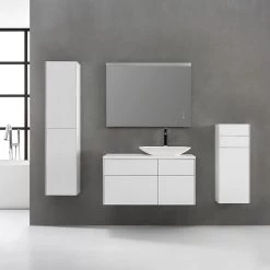 StoneArt Badmöbel-Set Venice VE-1010pro-1 Weiß 100x52 Rechts -Badmöbel Store bg15429 3ekmchinboggfg