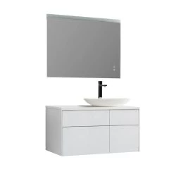 StoneArt Badmöbel-Set Venice VE-1010pro-3 Weiß 100x52 Rechts