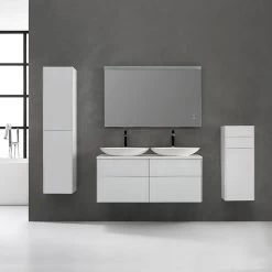 StoneArt Badmöbel-Set Venice VE-1200pro-3 Weiß 120x52 -Badmöbel Store bg15503 3vz274g11gwoys