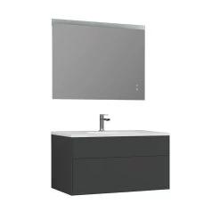 StoneArt Badmöbel-Set Venice VE-1000-I Dunkelgrau 100x52