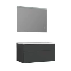 StoneArt Badmöbel-Set Venice VE-1000pro Dunkelgrau 100x52