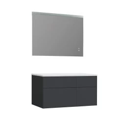 StoneArt Badmöbel-Set Venice VE-1010pro Dunkelgrau 100x52 Rechts