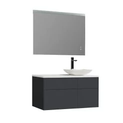 StoneArt Badmöbel-Set Venice VE-1010pro-2 Dunkelgrau 100x52 Rechts