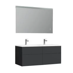 StoneArt Badmöbel-Set Venice VE-1200-I Dunkelgrau 120x52