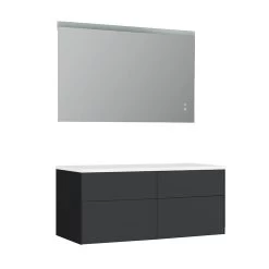 StoneArt Badmöbel-Set Venice VE-1200pro Dunkelgrau 120x52