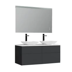 StoneArt Badmöbel-Set Venice VE-1200pro-2 Dunkelgrau 120x52