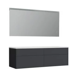 StoneArt Badmöbel-Set Venice VE-1600pro Dunkelgrau 160x52