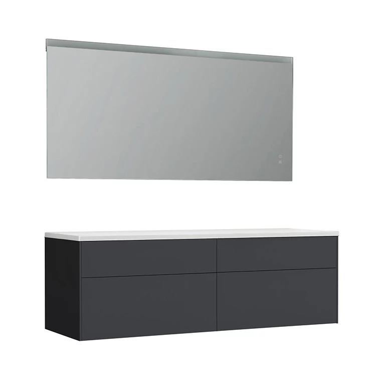 StoneArt Badmöbel-Set Venice VE-1600pro Dunkelgrau 160x52 1 StoneArt Badmöbel-Set Venice VE-1600pro Dunkelgrau 160x52