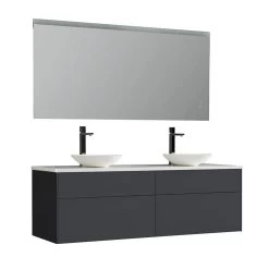 StoneArt Badmöbel-Set Venice VE-1600pro-2 Dunkelgrau 160x52