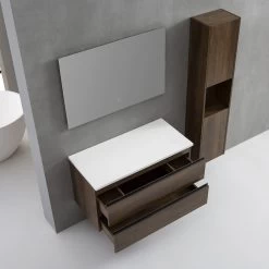 StoneArt Badmöbel-Set Monte Carlo MC-1000pro Eiche Hell 100x52 -Badmöbel Store bg15727 4jvhoplyn22w5t