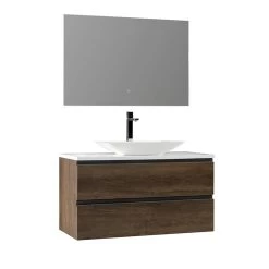 StoneArt Badmöbel-Set Monte Carlo MC-1000pro-1 Eiche Dunkel 100x52