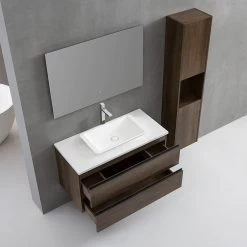 StoneArt Badmöbel-Set Monte Carlo MC-1000pro-1 Eiche Dunkel 100x52 -Badmöbel Store bg15732 4qrrilqlljjtah