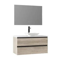 StoneArt Badmöbel-Set Monte Carlo MC-1000pro-2 Eiche Hell 100x52