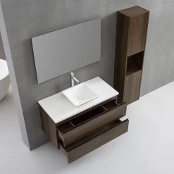 StoneArt Badmöbel-Set Monte Carlo MC-1000pro-2 Eiche Hell 100x52 -Badmöbel Store bg15740 4uscvn19lojlne