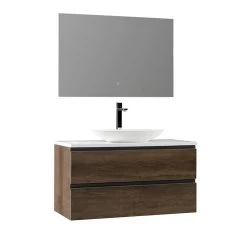 StoneArt Badmöbel-Set Monte Carlo MC-1000pro-3 Eiche Dunkel 100x52