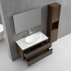 StoneArt Badmöbel-Set Monte Carlo MC-1000pro-3 Eiche Dunkel 100x52 -Badmöbel Store bg15743 42svci9oqq33gn