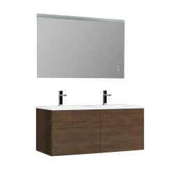 StoneArt Badmöbel-Set Venice VE-1200-II Eiche Dunkel 120x52