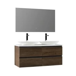 StoneArt Badmöbel-Set Monte Carlo MC-1200pro-3 Eiche Dunkel 120x52