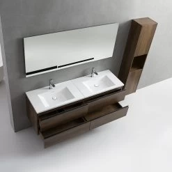 StoneArt Badmöbel-Set Monte Carlo MC-1600 Dunkelgrau 160x52 -Badmöbel Store bg15815 48k8isekkhielr