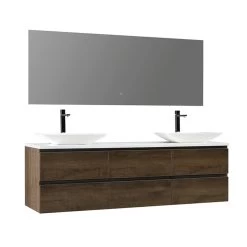 StoneArt Badmöbel-Set Monte Carlo MC-1800pro-1 Eiche Dunkel 180x52