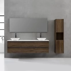 StoneArt Badmöbel-Set Monte Carlo MC-1800pro-2 Eiche Hell 180x52 -Badmöbel Store bg15879 3fmqyibs5nvopy