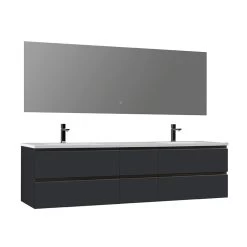 StoneArt Badmöbel-Set Monte Carlo MC-2000 Dunkelgrau 200x52