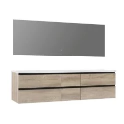 StoneArt Badmöbel-Set Monte Carlo MC-2000pro Eiche Hell 200x52