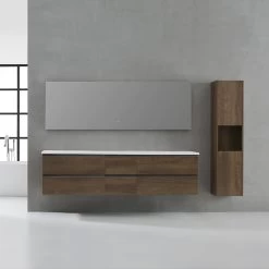 StoneArt Badmöbel-Set Monte Carlo MC-2000pro Eiche Hell 200x52 -Badmöbel Store bg15906 31pvpdxnyygdnb