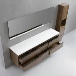 StoneArt Badmöbel-Set Monte Carlo MC-2000pro Eiche Hell 200x52 -Badmöbel Store bg15906 46ek1qatyb0aqb