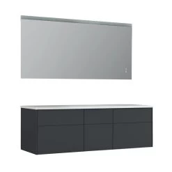 StoneArt Badmöbel-Set Venice VE-1610pro Dunkelgrau 160x52