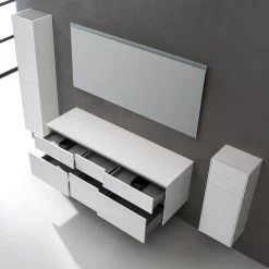 StoneArt Badmöbel-Set Venice VE-1610pro Dunkelgrau 160x52 -Badmöbel Store bg16409 4kdkwycgtiostk